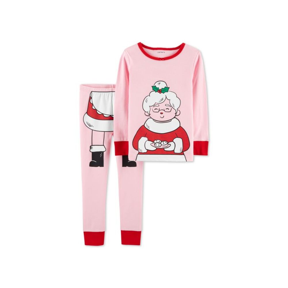Carter's Baby Girls 2-Pc. Snug-Fit Mrs. Claus Cotton Pajamas Set